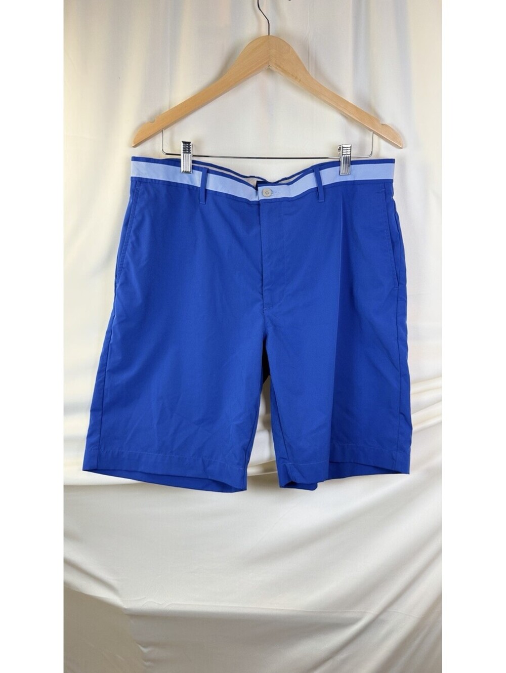 Jack Nicklaus Golf  Shorts StayDri Stretch 100% Poly Cobalt Blue 36 Contrast